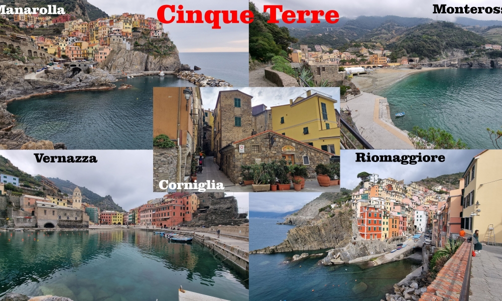 Reiseroute zum Besuch der Cinque Terre mit dem Wohnmobil (MotorHome)
