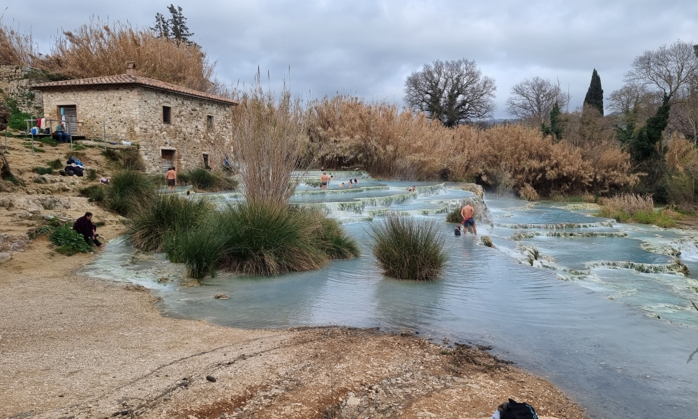 Visiting the Cascate del Mulino, Saturnia Baths