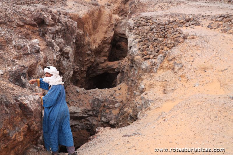Oude mijnen in de regio Merzouga (Marokko)