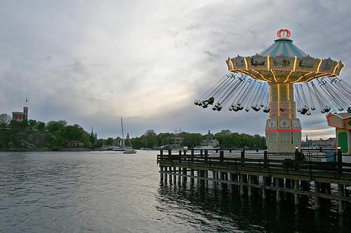 O parque de diversões Grona Lund